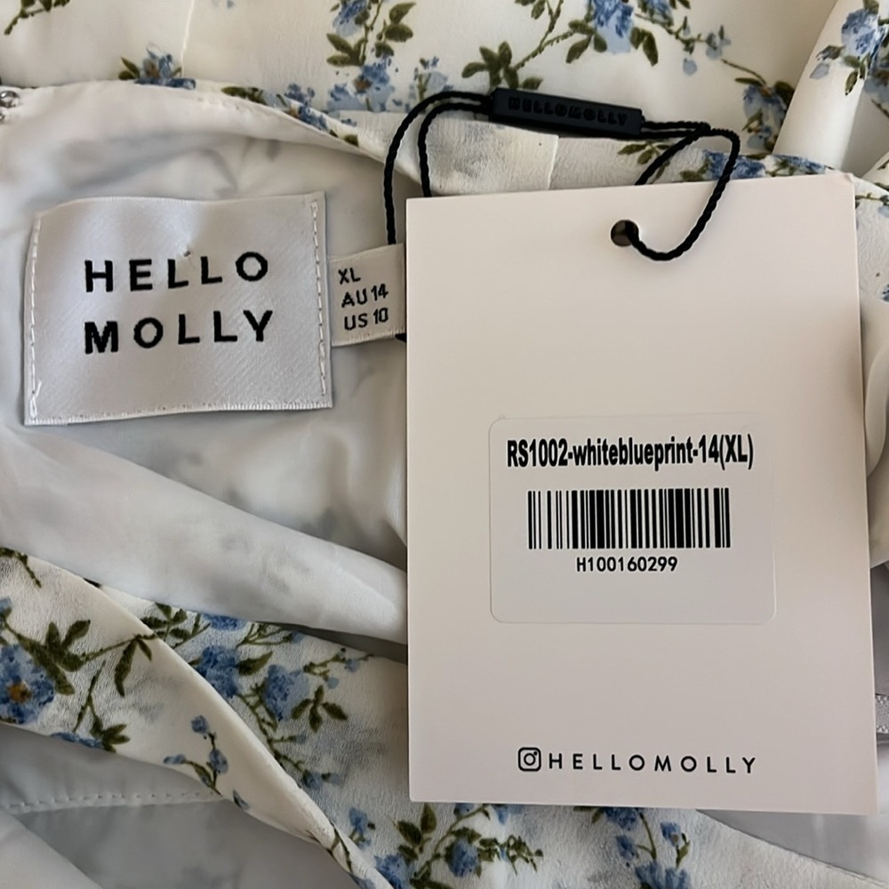 Hello Molly | New modern Ophelia maxi dress Women’s size 10 ditsy floral ruffle - Picture 13 of 14
